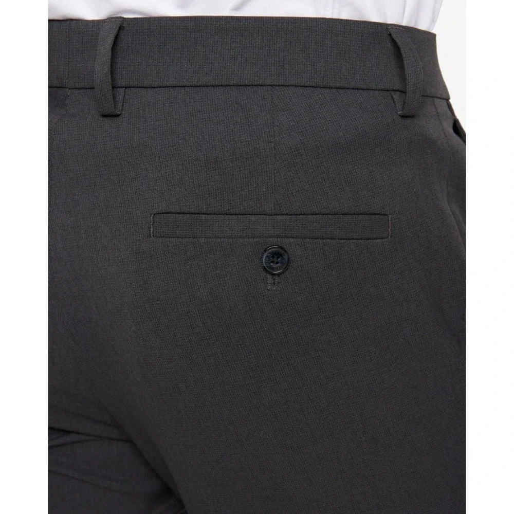 Kenneth‎ Cole Mens Modern-Fit Micro Check Stretch Trouser Pants 34 / 29